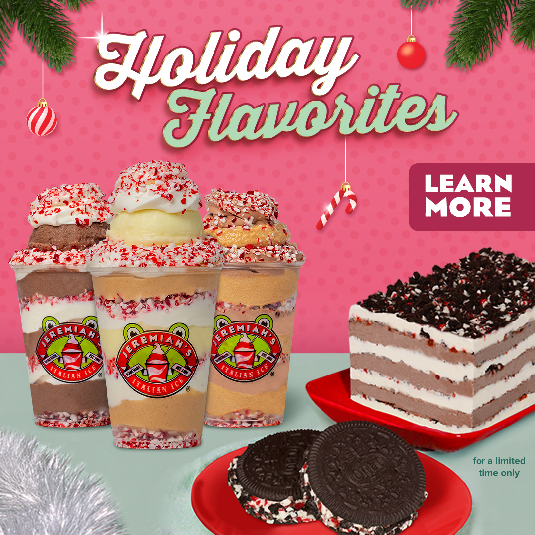 The Holidays and Jeremiah's tasty frozen treats are MINT to be!
