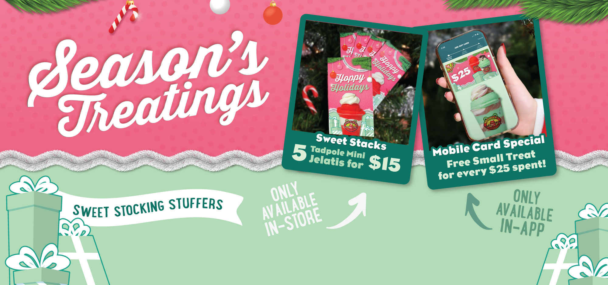 Send Warm Wishes & Cool Treats this Holiday season!