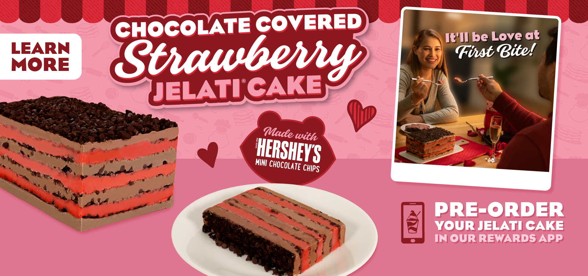 Make Your Valentine's Day Even Sweeter With The Chocolate Covered Strawberry Jelati Cake!