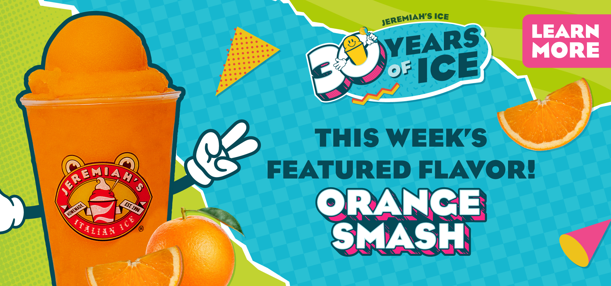 This week's featured Italian Ice flavor - ORANGE SMASH!