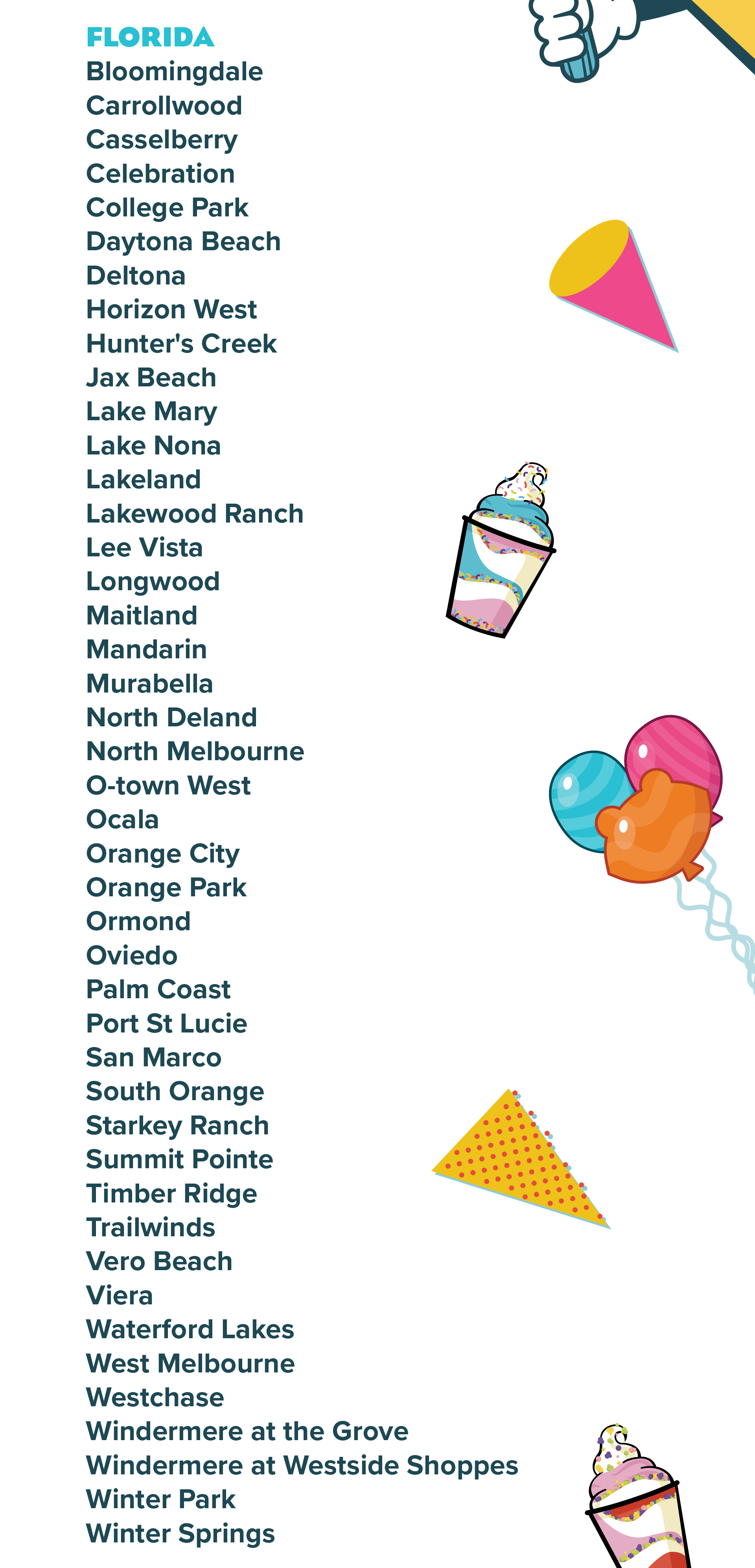 Participating Florida locations