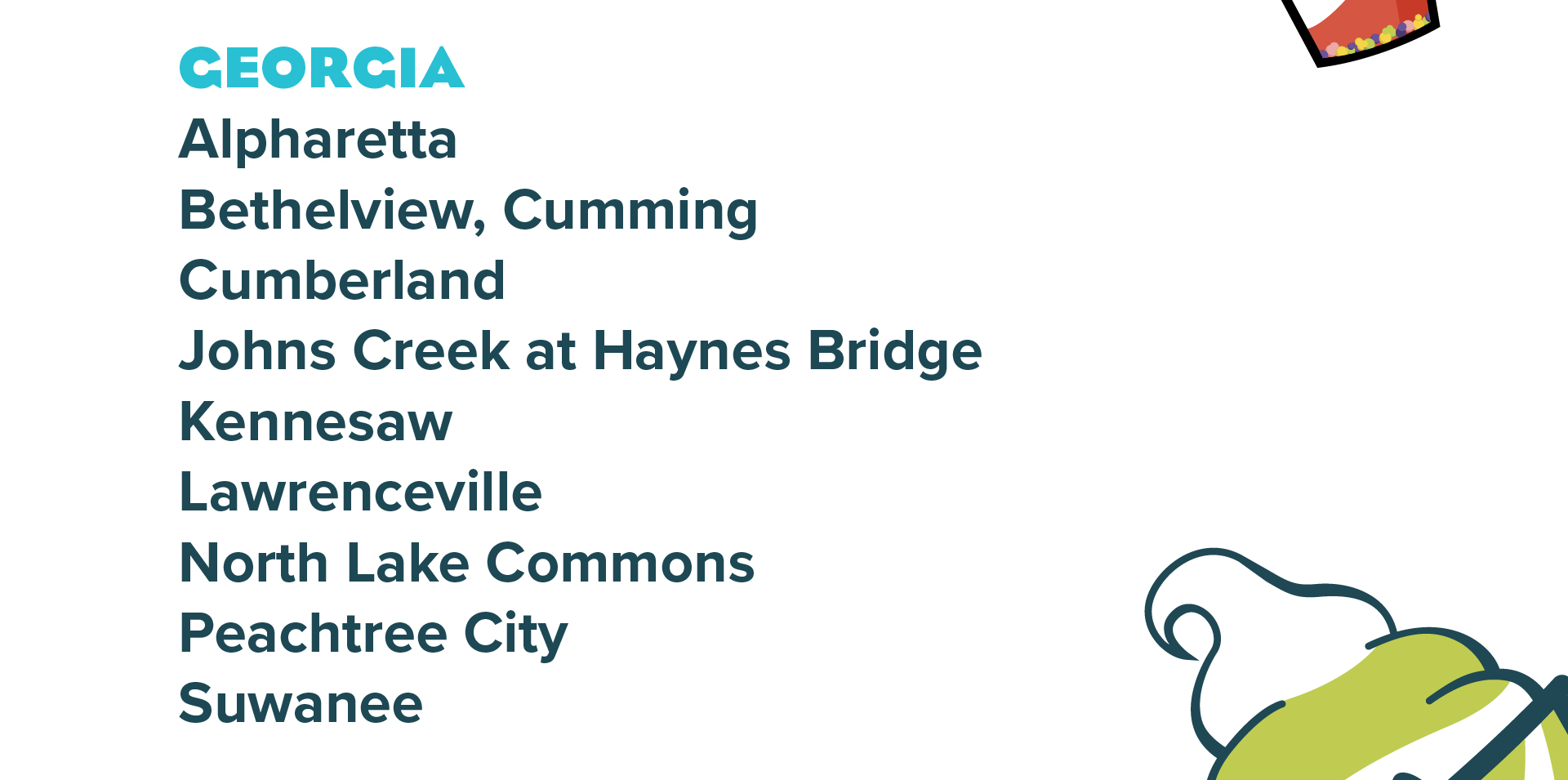 Participating Georgia locations