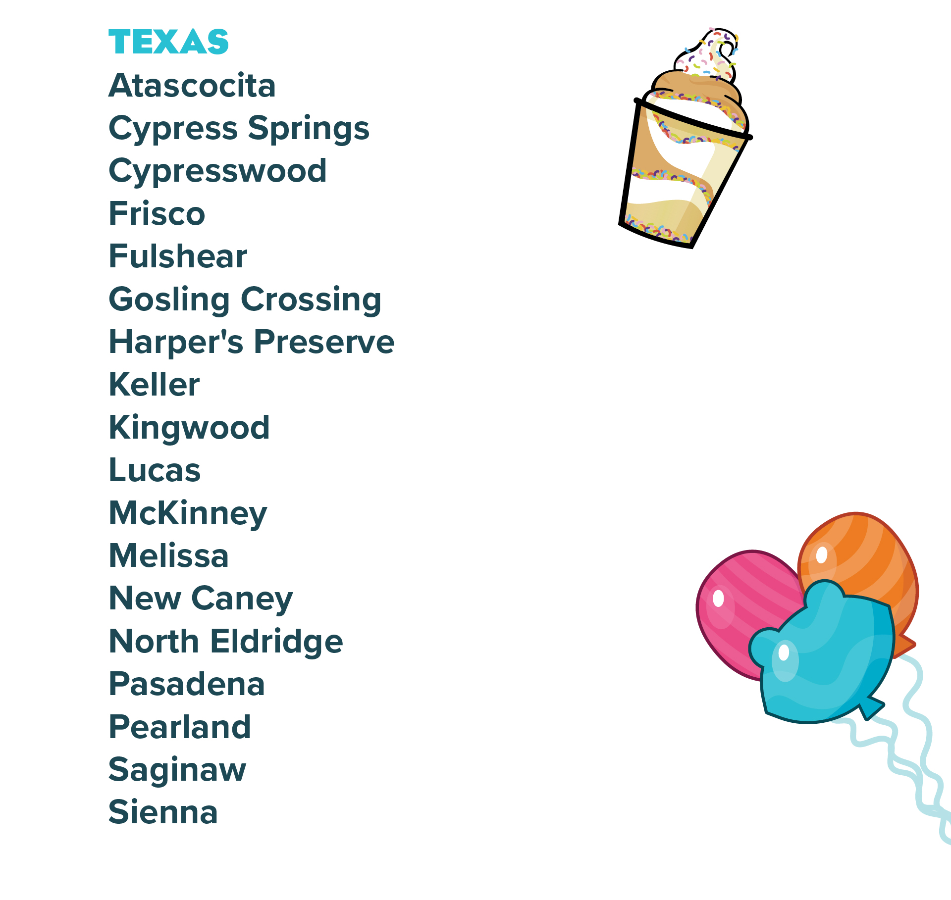 Participating Texas Locations