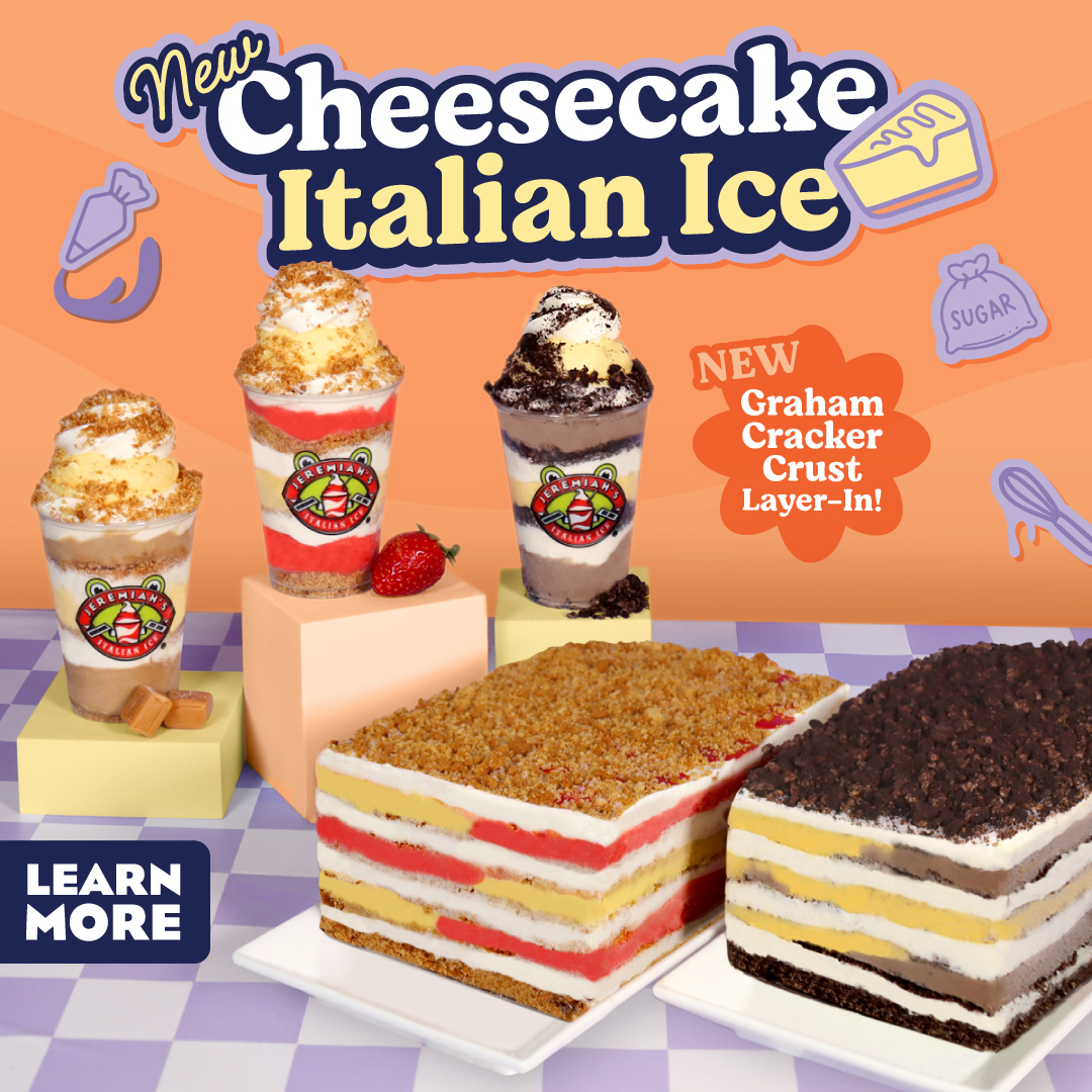 NEW Cheesecake Italian Ice - Now Available For a Limited Time!