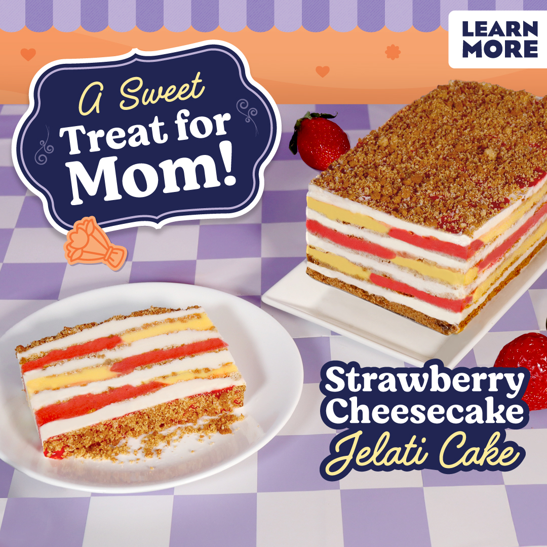 Pre-Order a Strawberry Cheesecake Jelati Cake For Mom!