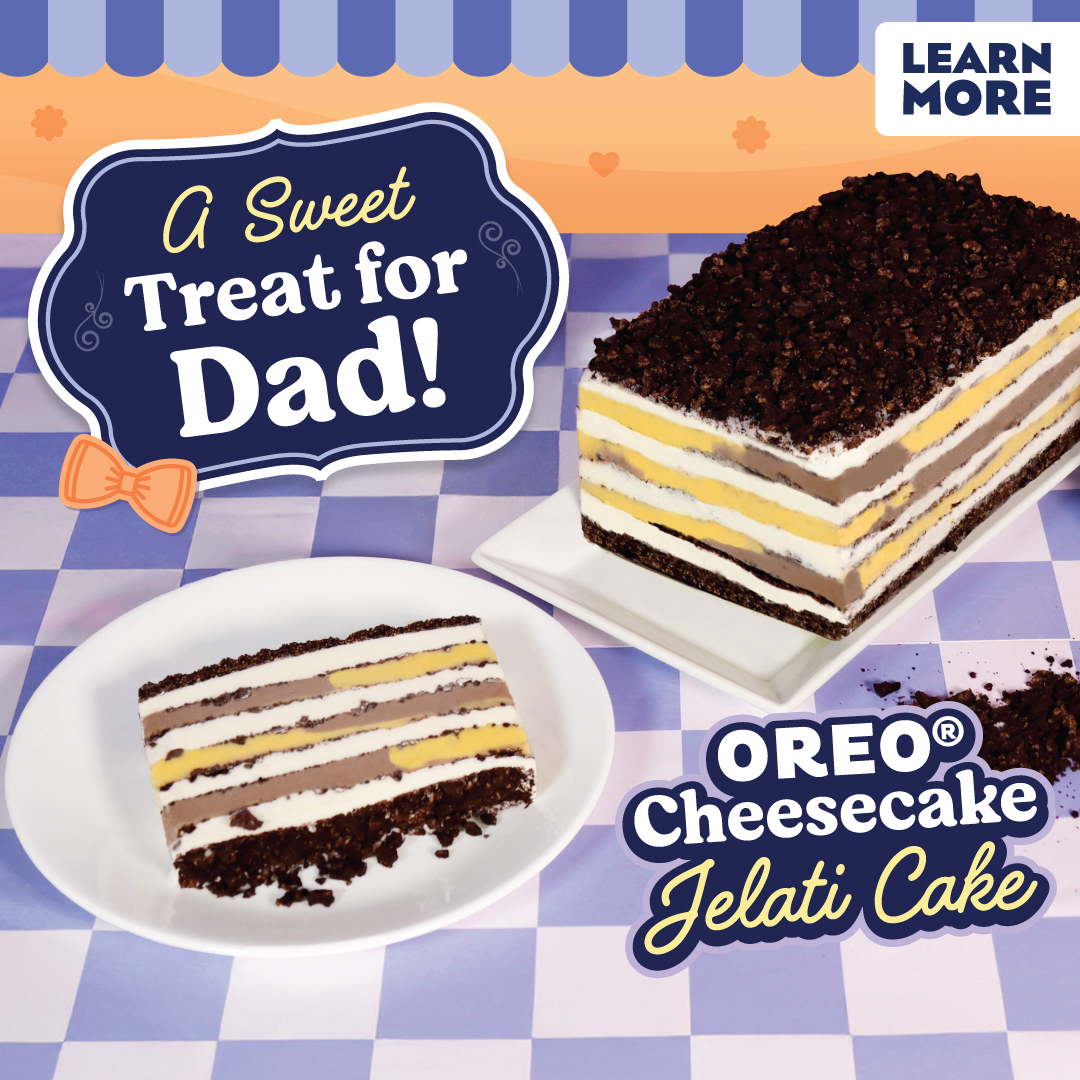 Dad will love the Oreo Cheesecake Jelati Cake!