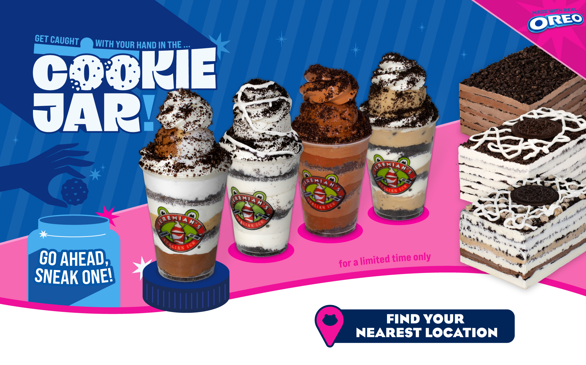 Jeremiah's Cookie Jar Treats - Available for a limited time! Find your location.