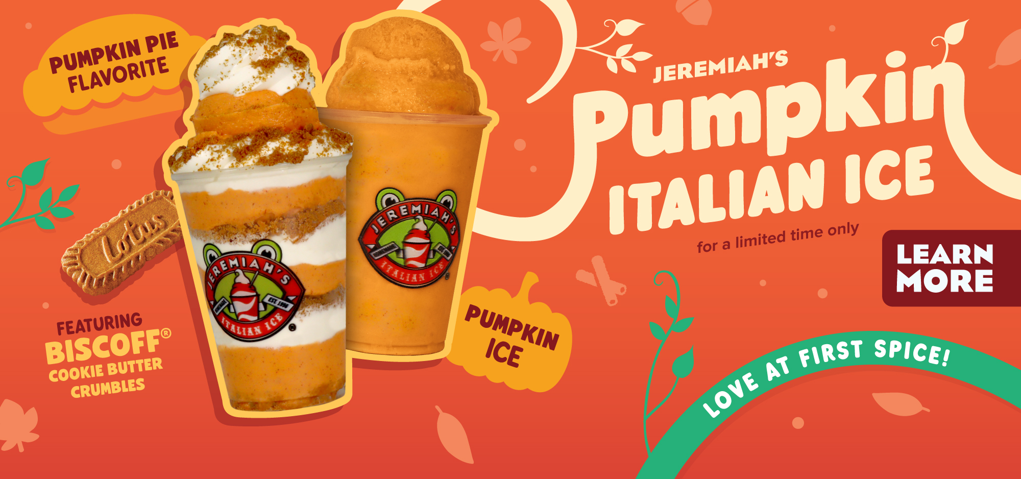 Fall back in love with Pumpkin Italian Ice - Now available!